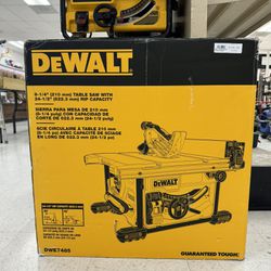 Dewalt DWE7485 8-1/4” Table Saw In Box 