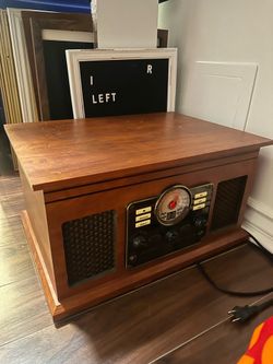 Victrola VTA-200B Wooden 6-In-1 Nostalgic Classic Turntable with Bluetooth