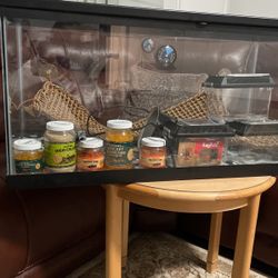 Reptile 40 Gallons Tank With Attachments And Foods