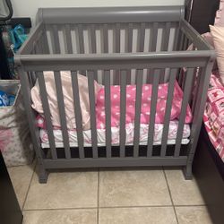 All Three For Sale Mini Crib, Changing Table, Mini Desk