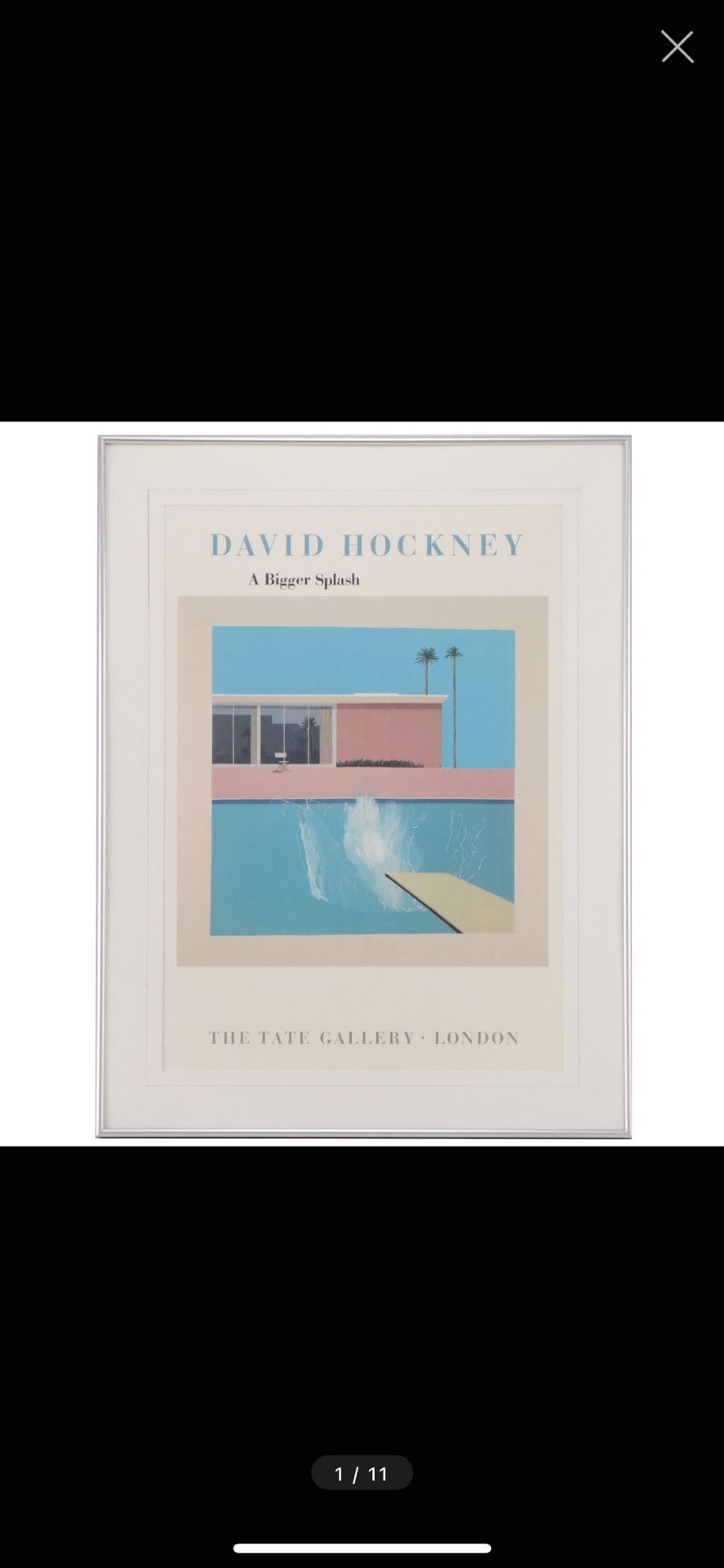 David Hockney Exhibition Poster for the Tate Gallery "A Bigger Splash"