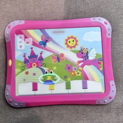 Infantino Lights & Sounds Musical Touchpad Tablet 10" x 8" Toy Pink Unicorn