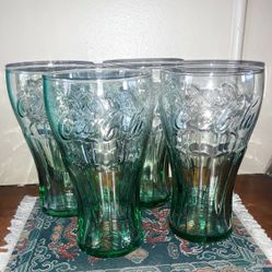 4 Vintage Collectable Coca-Cola Glasses