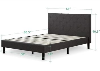 Queen bed w/headboard and frame