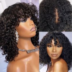 Human Hair Closure Wig 180% Density 
