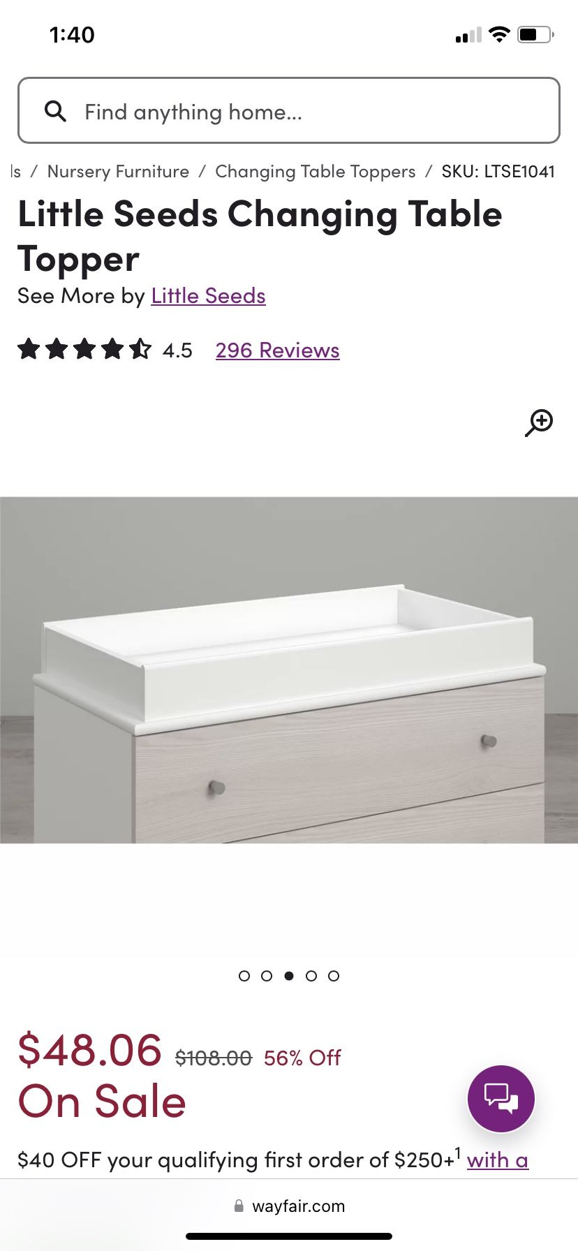 Changing Table Topper