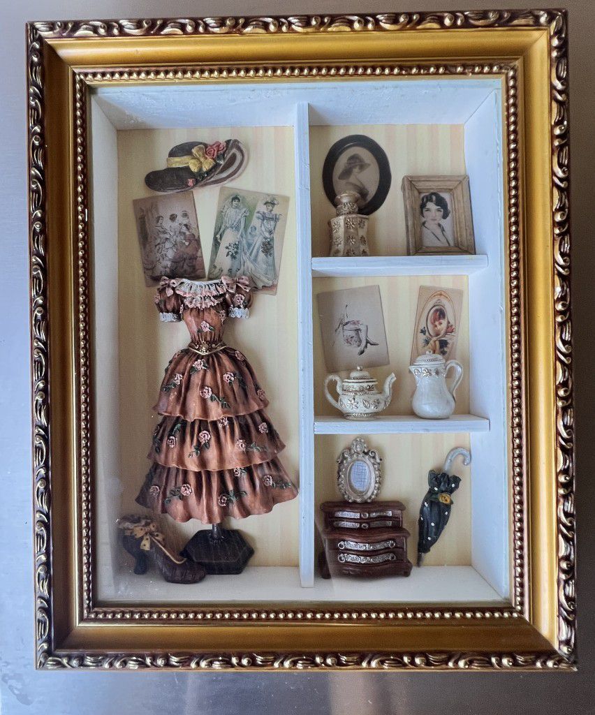 Arister Gifts Victorian Fashion Dress and Accessories Frame Shadow Box 802702