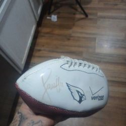 Signed Football By 3 Cardinals