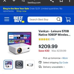 Home TV Projector Indoor Or Outdoor Use 