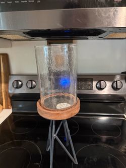 Glass Hurricane Candle Stand