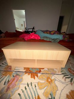 Natural Wood Lift-top Coffee Table-Modern OBO NEED GONE