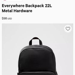 Black Friday Half Off "LULULEMON" BACKPACK AND CLOTHES BRAND NEW 