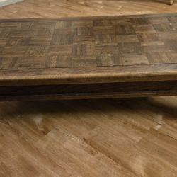 Brown 3 Seat Sleeper Sofa And Coffee Table