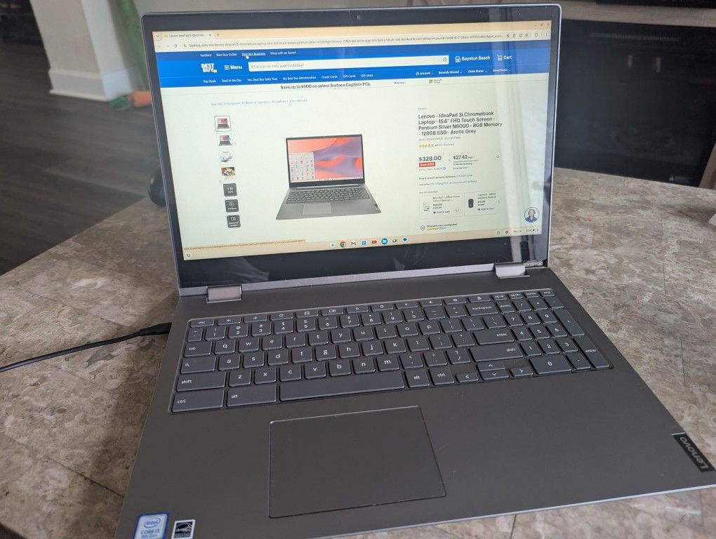 Lenovo - IdeaPad 3i Chromebook Laptop - 15.6" FHD Touch Screen - Pentium Silver N6000