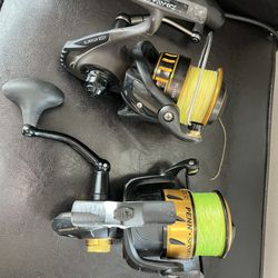Two surf fishing reels