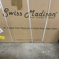 Swiss Madison St. Tropez One-Piece Elongated Toilet (White) 