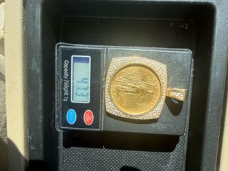 1oz American gold eagle pendant