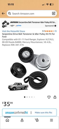 Serpentine drive belt tensioner & idler pulley for Ford,Mazda,Mercury