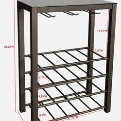 Wine Rack With Glass Top