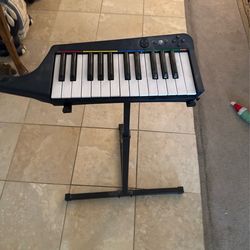 Rockband 3 wireless keyboard piano for the XBox  and stand