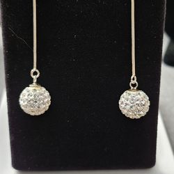 Austrian Crystal Ball Earrings 