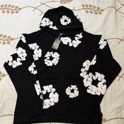 Denim Tears Cotton Wreath Pullover Hoodie in black