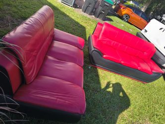 Red sofa and loveseat 200 must sell