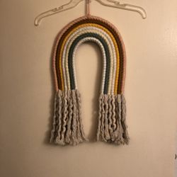 Hanging Rainbow Macrame Wall Art