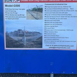 New 500 Ft Chain Link Fence Kits
