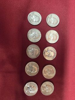 24 Washington Silver Quarters (Dated 1964 or Earlier)