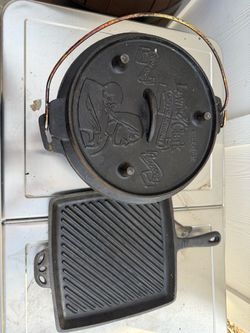 Camp Chef Lewis & Clark Cast Iron Set – Dutch Oven + Grill Pan