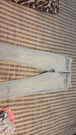 Light Wash Straight Leg Denim Jeans