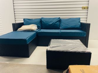 (FREE DELIVERY) NEW Assembled 100% Large Sectional Wicker Outdoor set Patio Furnitures