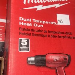 Milwaukee Dual Temperature Heat Gun $95 