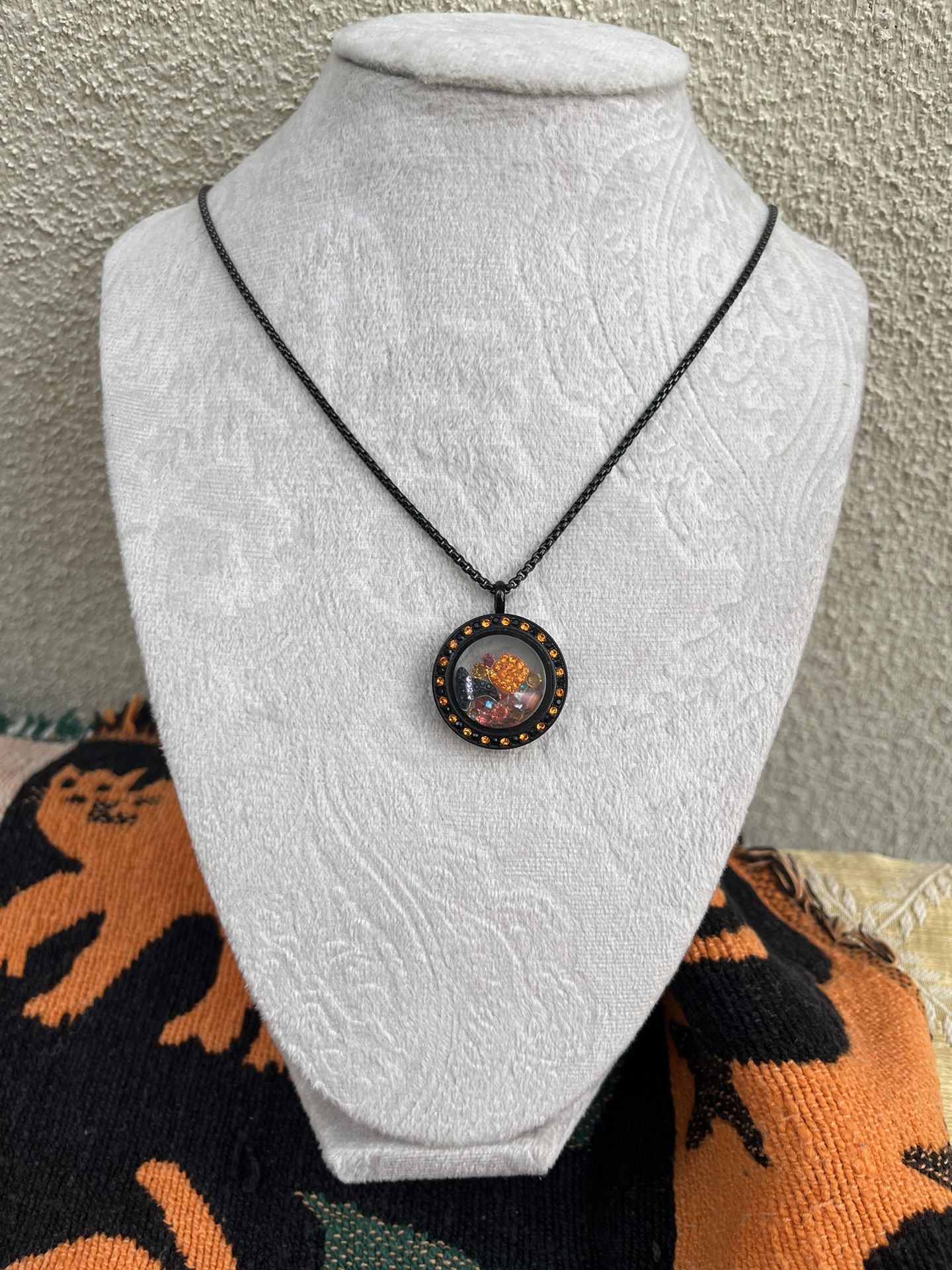 Origami Owl Halloween Themed Black Locket
