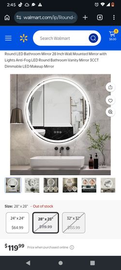 Circle led mirror