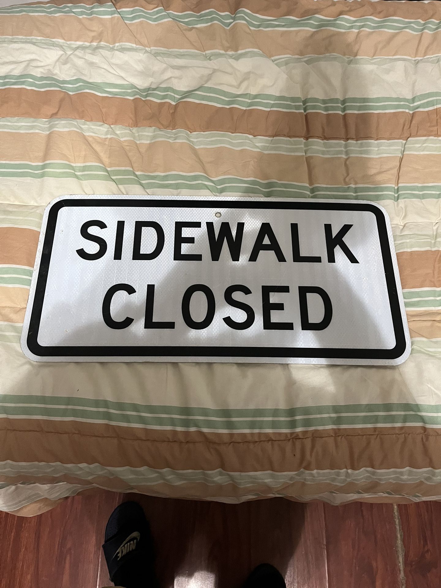 Sidewalk Closed Sign