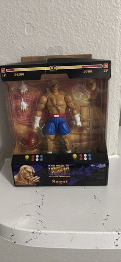Ultra Street Fighter II: The Final Challengers Sagat Figure by Jada Toys  Character: Sagat (Muay Thai Emperor)  Condition: Like New / Open Box.