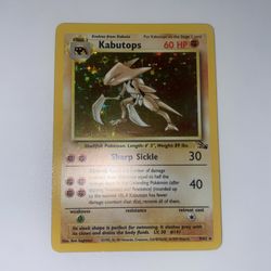 Pokemon Kabutops Fossil Set 9/62 Vintage Holo Unlimited NM/M