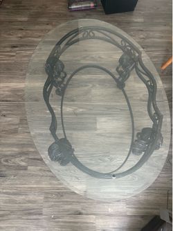 Glass coffee table