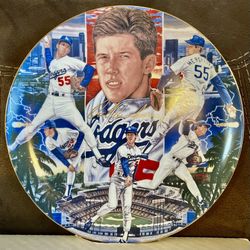 LA DODGERS ‘Orel Hershiser’ SIGNED Gold Edition Superstar Collector Plate 1989