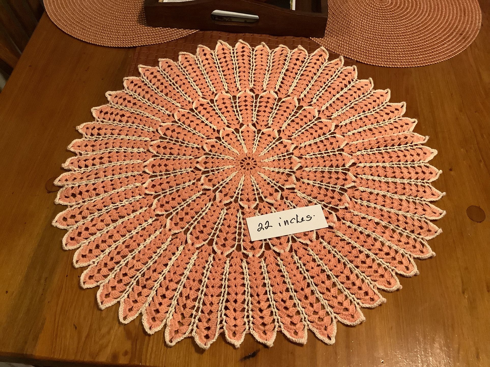 Handstiches Doilies, Size In Picture