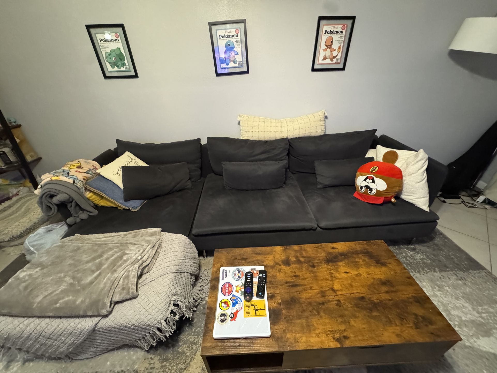 L Shaped Couch IKEA And Liftable Top Table