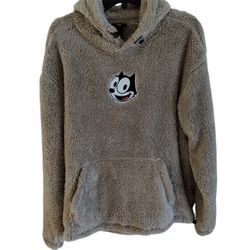 H&M The Cat Teddy Hoodie Fleece Size M Unisex Relaxed Fit Limited Edition Rare 