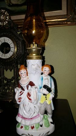 Victorian oil lamp