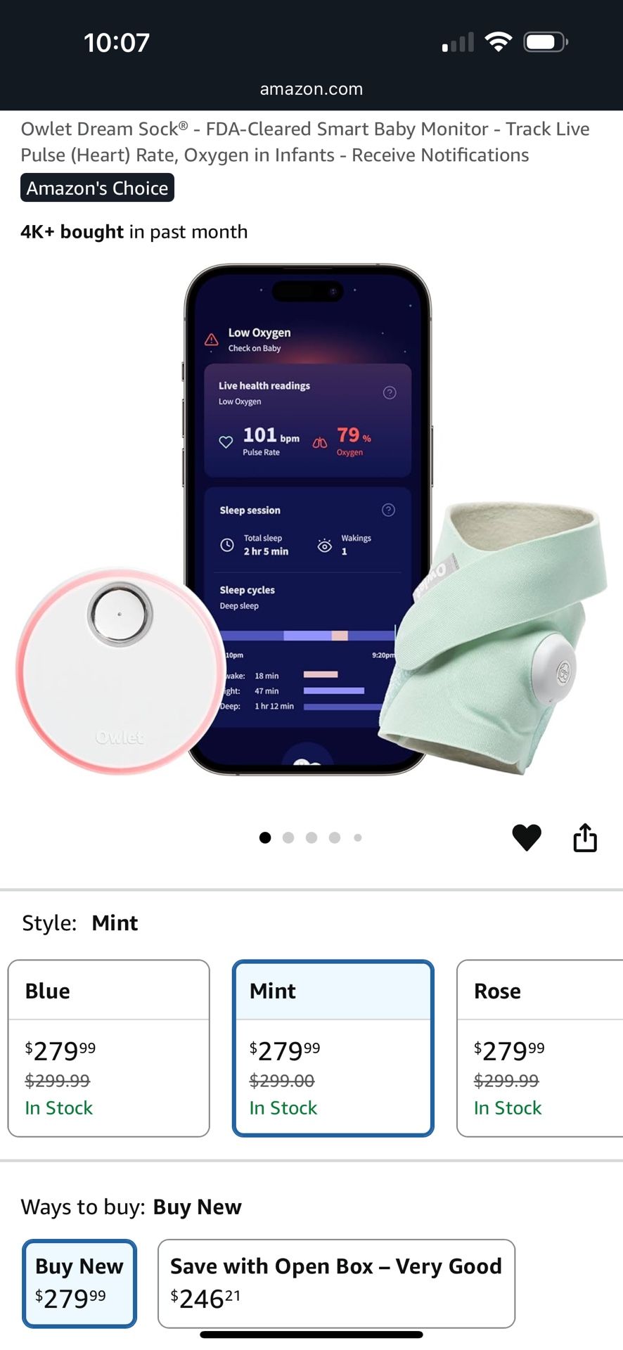 Owlet Dream Sock