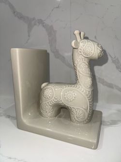 Ceramic Llama Bookend