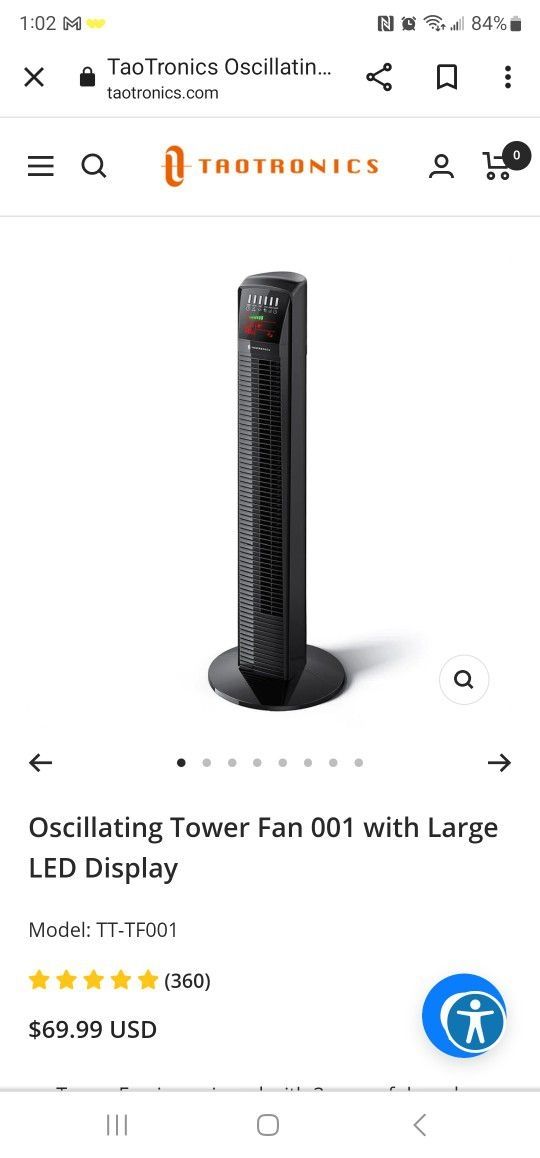 TAOTRONICS TOWER FAN