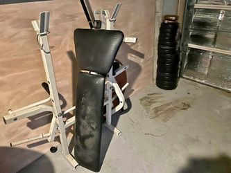 172lbs Adjustable Weight Bench with Rack