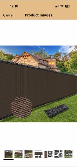 Winpull Privacy Fence Screen 4' x 50', Heavy Duty 170GSM HDPE Mesh, 95% Privacy, Reinforced Edges with Grommets for Chain Link & Wood Fences, Patio, B
